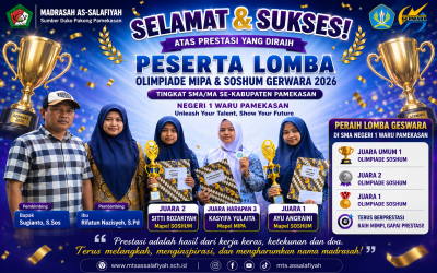Siswa MTs As-Salafiyah Pakong Terima Trophy Penghargaan Juara GESWARA 2026